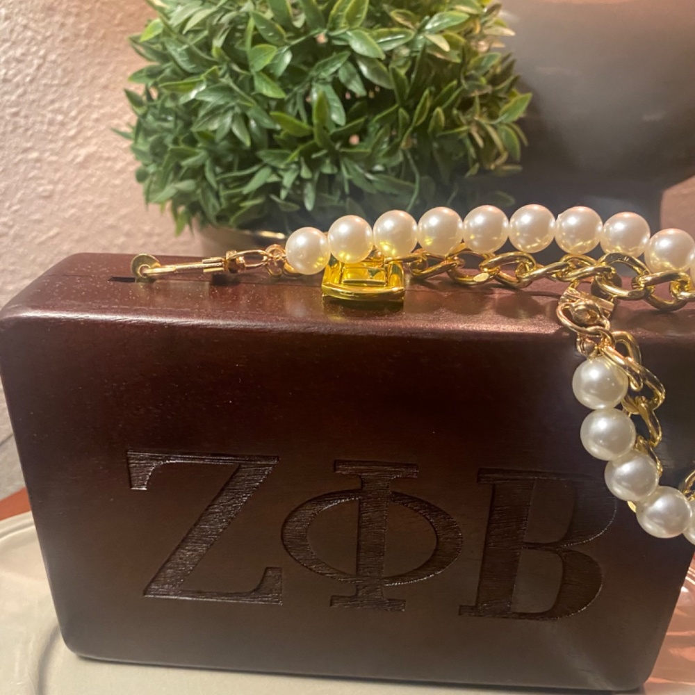 Zeta Phi Beta wood 3 in 1 handbag 1 Day Sale